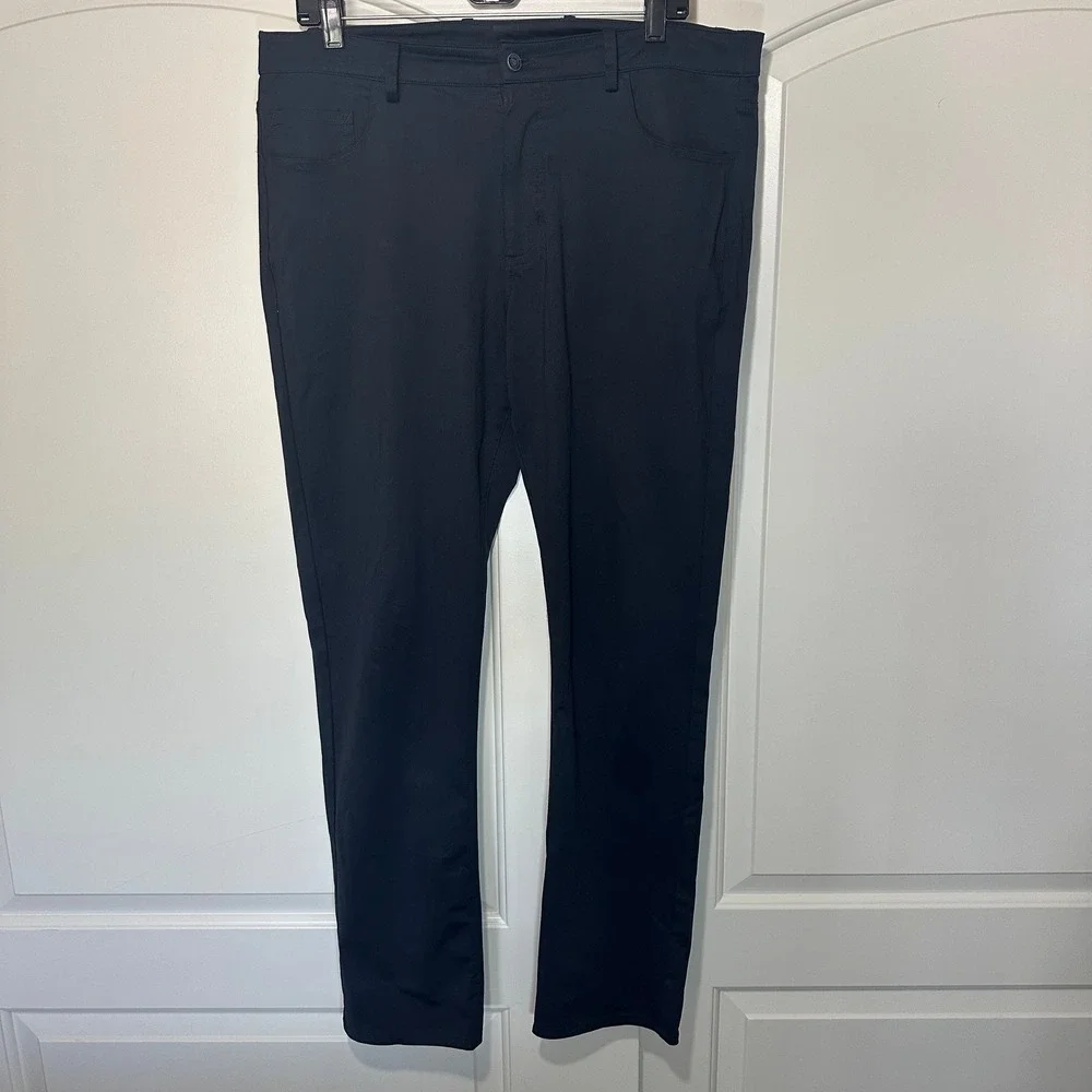 Graham Luxe Golf Pants Mens‎ 34x32 Emerson Black Stretch Athleisure GL50224